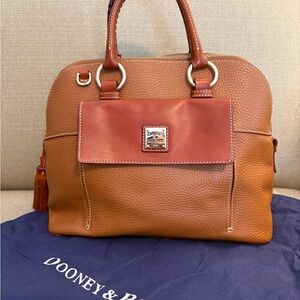 Dooney & Bourke Brown and Tan Leather Satchel